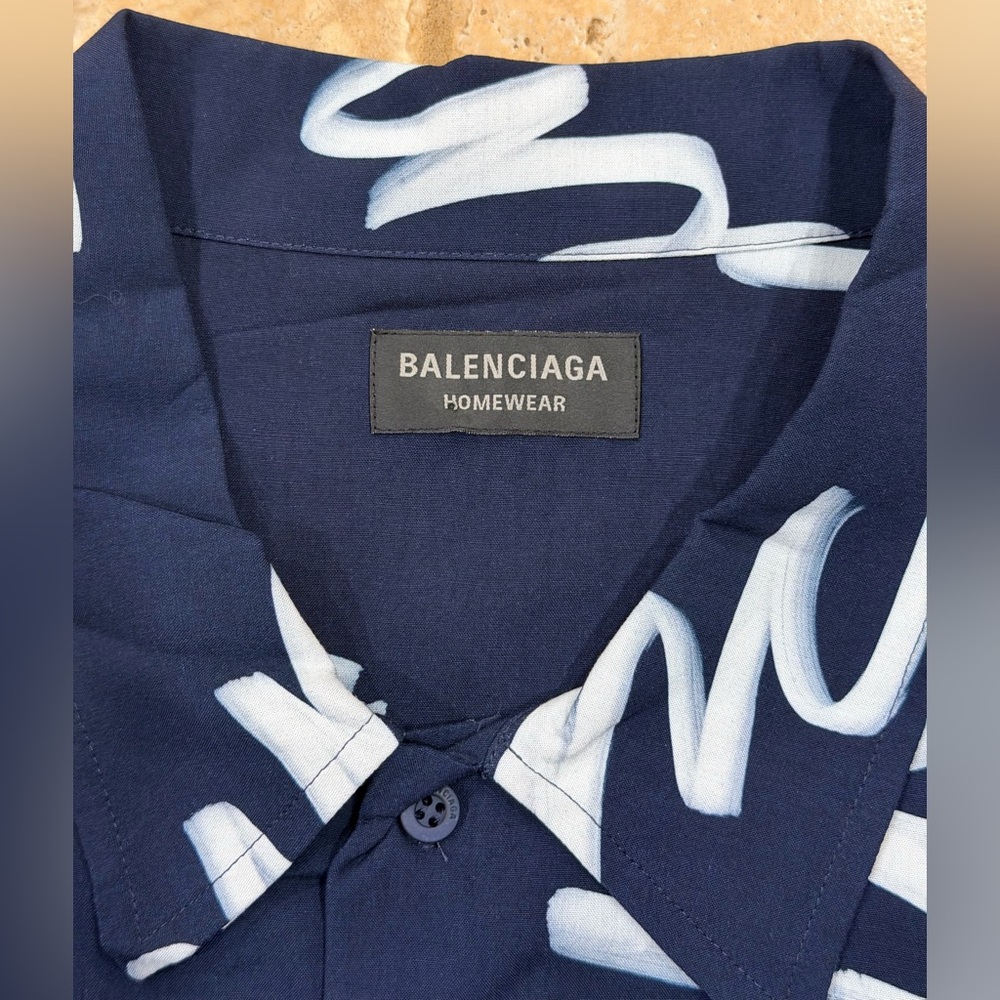 Balenciaga All Over Cursive Script Logo Minimal N… - image 6